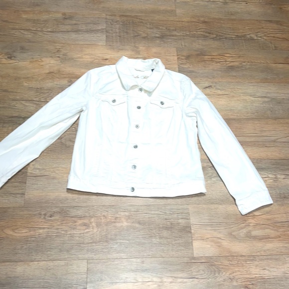 Code Bleu White Denim Jacket Excellent Condition Large - Picture 3 of 5